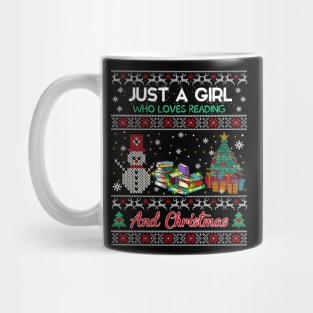 Just a girl who loves reading and christmas Mug